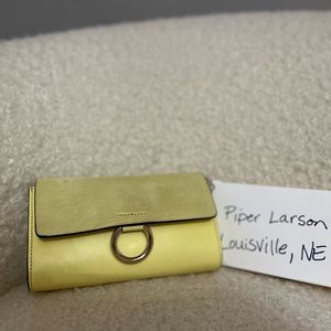 Yellow Chloe wallet on chain